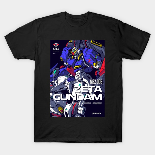 Zeta Gundam T-Shirt by WildBrownies